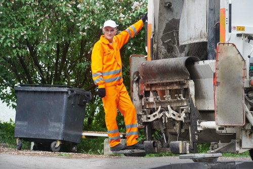 Recycling construction debris at Mill Hill