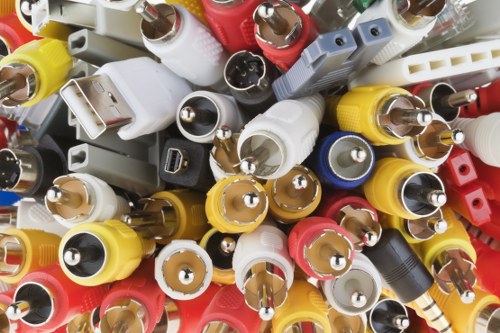 Team meeting in a waste management office discussing improvements